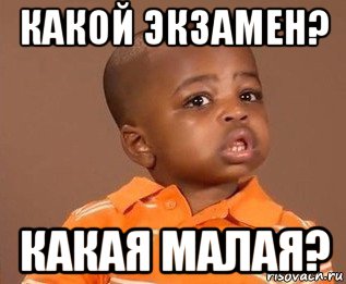 какой экзамен? какая малая?