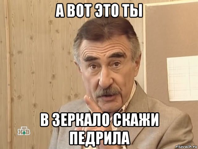 а вот это ты в зеркало скажи педрила, Мем Каневский (Но это уже совсем другая история)