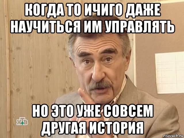 когда то ичиго даже научиться им управлять но это уже совсем другая история, Мем Каневский (Но это уже совсем другая история)