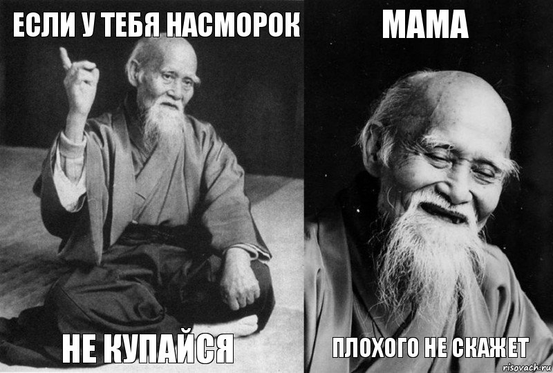 если у тебя насморок не купайся мама плохого не скажет, Комикс Мудрец-монах (4 зоны)