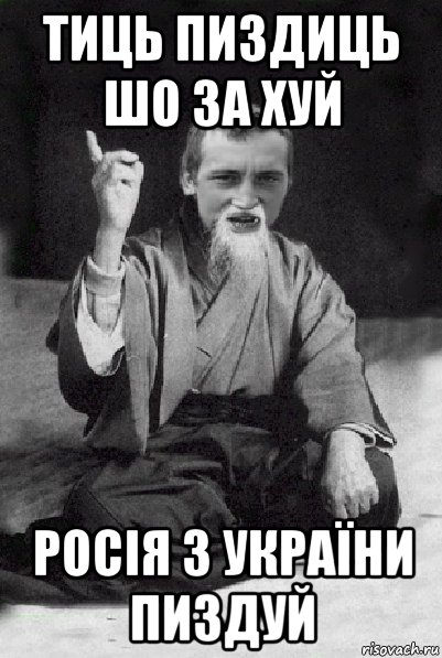 тиць пиздиць шо за хуй росія з україни пиздуй, Мем Мудрий паца