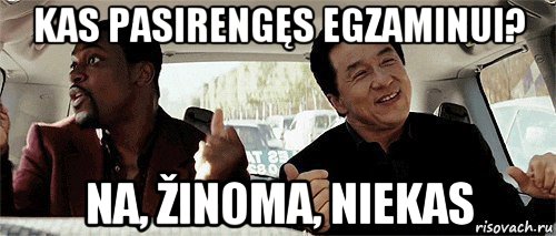 kas pasirengęs egzaminui? na, žinoma, niekas, Мем Никому конечно