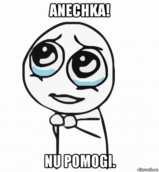 anechka! nu pomogi., Мем  ну пожалуйста (please)