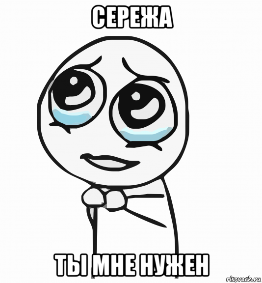 сережа ты мне нужен, Мем  ну пожалуйста (please)