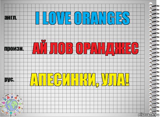 i love oranges ай лов оранджес апесинки, ула!, Комикс  Перевод с английского