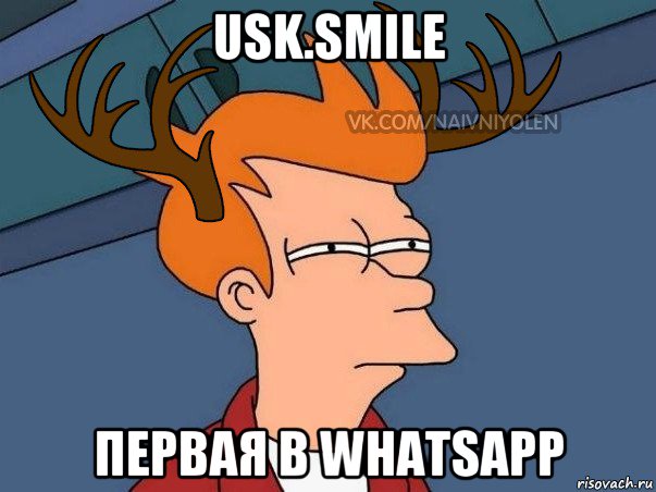 usk.smile первая в whatsapp, Мем  Подозрительный олень