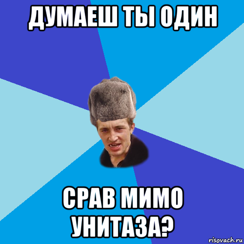 думаеш ты один срав мимо унитаза?