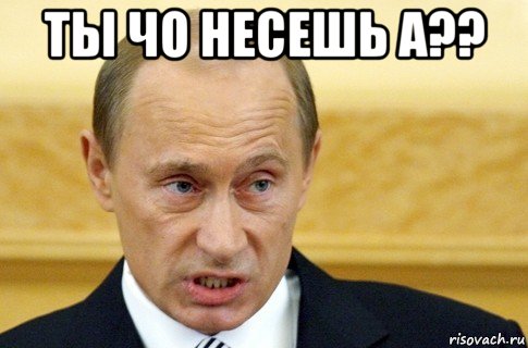 ты чо несешь а?? , Мем путин