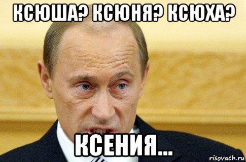 ксюша? ксюня? ксюха? ксения..., Мем путин