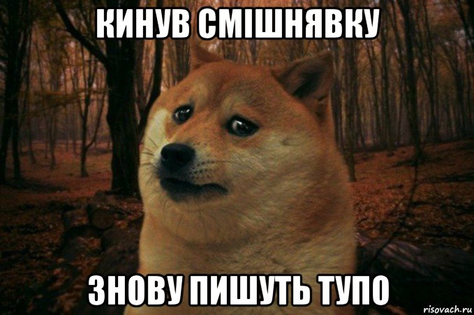 кинув смішнявку знову пишуть тупо, Мем SAD DOGE