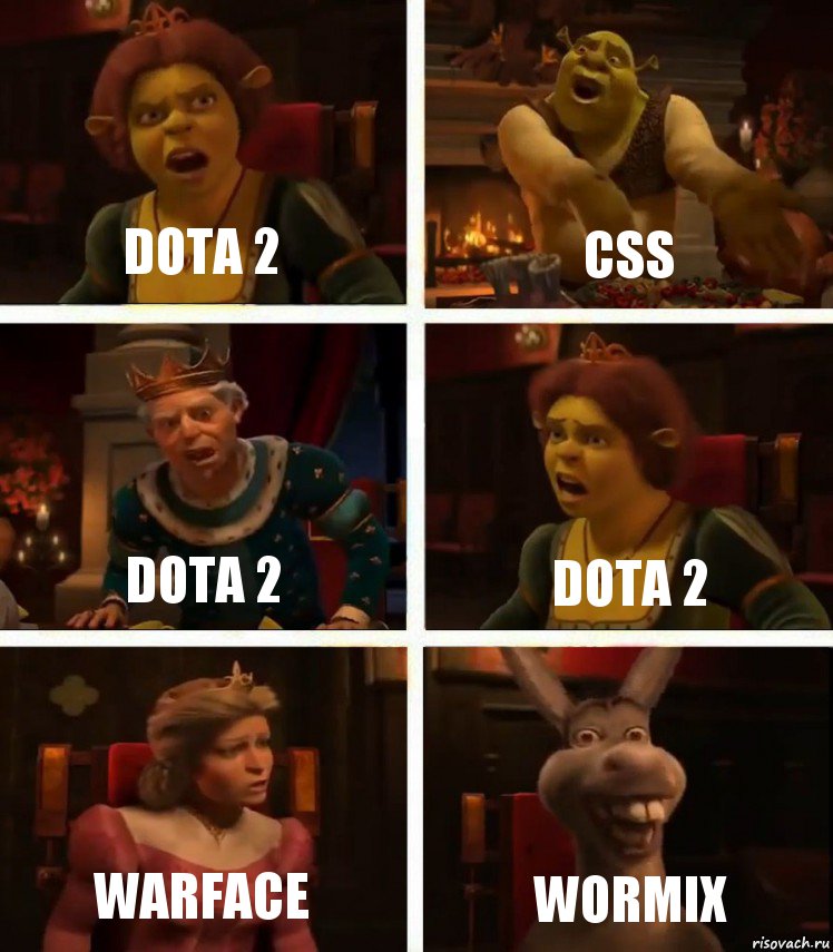 Dota 2 css Dota 2 Dota 2 Warface Wormix, Комикс  Шрек Фиона Гарольд Осел