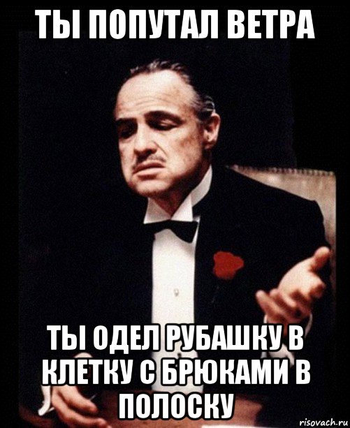 ты попутал ветра ты одел рубашку в клетку с брюками в полоску, Мем ты делаешь это без уважения