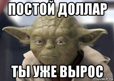 постой доллар ты уже вырос