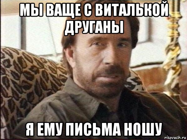 мы ваще с виталькой друганы я ему письма ношу, Мем чак норрис