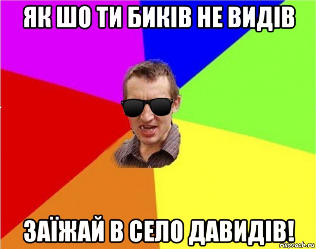 як шо ти биків не видів заїжай в село давидів!, Мем Чьоткий двiж