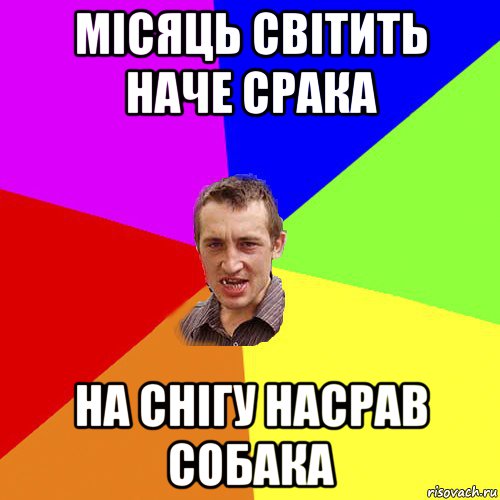 місяць світить наче срака на снігу насрав собака, Мем Чоткий паца