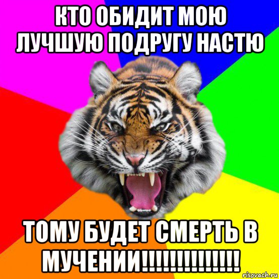 кто обидит мою лучшую подругу настю тому будет смерть в мучении!!!!!!!!!!!!!!, Мем  ДЕРЗКИЙ ТИГР