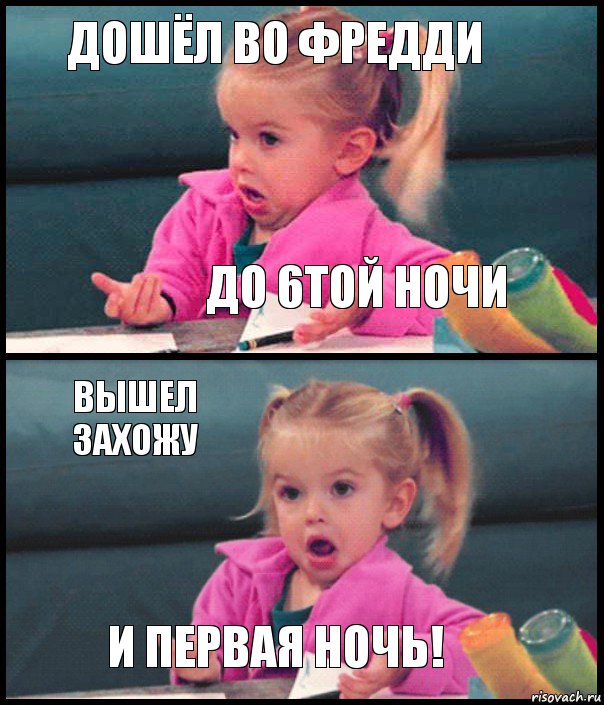 дошёл во фредди до 6той ночи вышел захожу и первая ночь!, Комикс  Возмущающаяся девочка