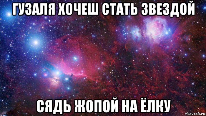 гузаля хочеш стать звездой сядь жопой на ёлку