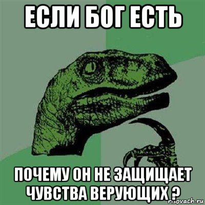 если бог есть почему он не защищает чувства верующих ?, Мем Филосораптор