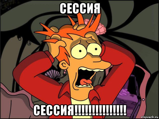 сессия сессия!!!!!!!!!!!!!!!, Мем Фрай в панике