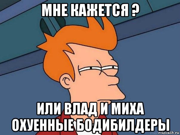 мне кажется ? или влад и миха охуенные бодибилдеры, Мем  Фрай (мне кажется или)