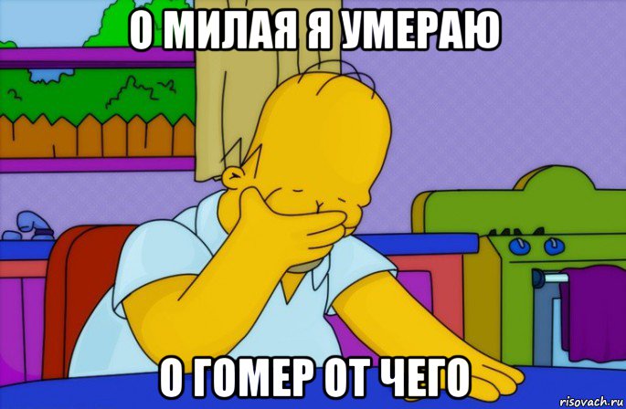 о милая я умераю о гомер от чего, Мем Homer simpson facepalm