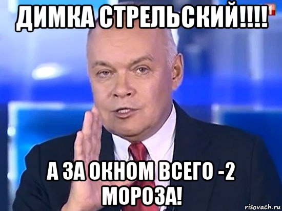 димка стрельский!!!! а за окном всего -2 мороза!, Мем Киселёв 2014