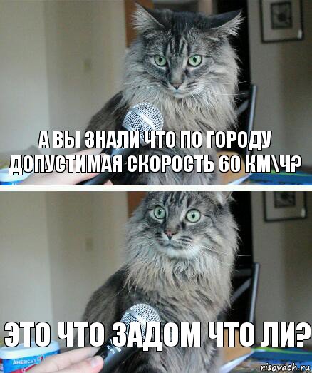 а вы знали что по городу допустимая скорость 60 км\ч? это что задом что ли?