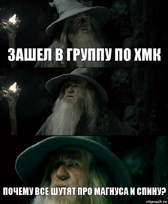 зашел в группу по хмк  почему все шутят про Магнуса и спину?, Комикс Гендальф заблудился