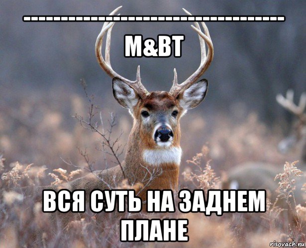 ----------------------------------- m&bt вся суть на заднем плане, Мем   Наивный олень