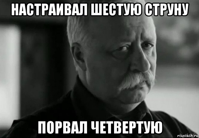 настраивал шестую струну порвал четвертую, Мем Не расстраивай Леонида Аркадьевича