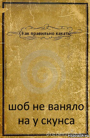 Как правильно какать шоб не ваняло на у скунса, Комикс обложка книги