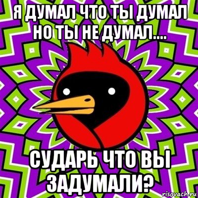 я думал что ты думал но ты не думал.... сударь что вы задумали?, Мем Омская птица