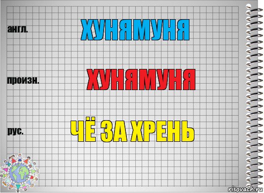 хунямуня хунямуня чё за хрень, Комикс  Перевод с английского