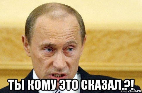  ты кому это сказал.?!, Мем путин