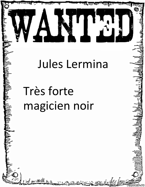 Jules Lermina Très forte magicien noir, Комикс розыск