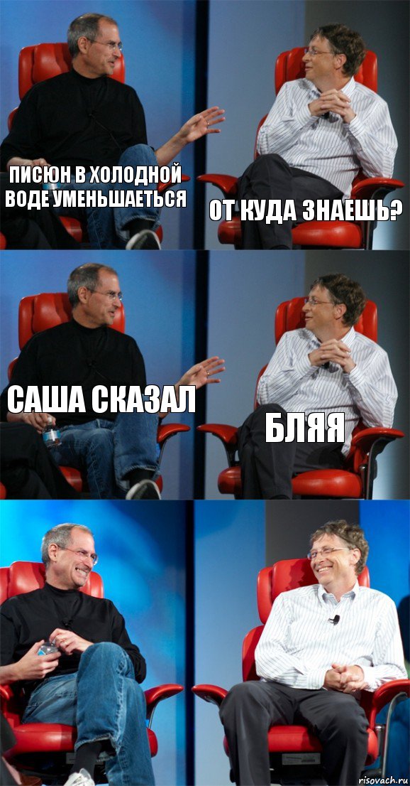 писюн в холодной воде уменьшаеться от куда знаешь? Саша сказал бляя  , Комикс Стив Джобс и Билл Гейтс (6 зон)