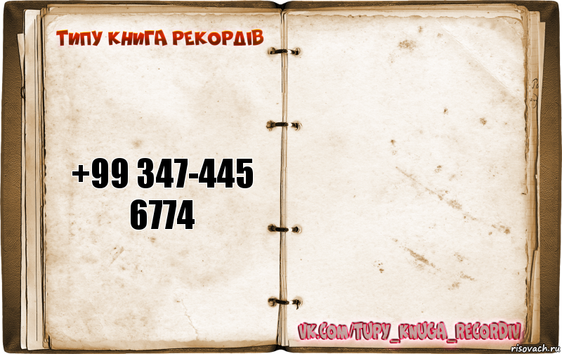 +99 347-445 6774 , Комикс  Типу книга рекордв