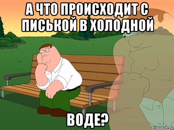 а что происходит с писькой в холодной воде?, Мем Задумчивый Гриффин