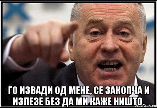  го извади од мене, се закопча и излезе без да ми каже ништо., Мем жириновский ты