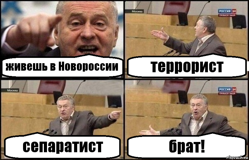 живешь в Новороссии террорист сепаратист брат!, Комикс Жириновский