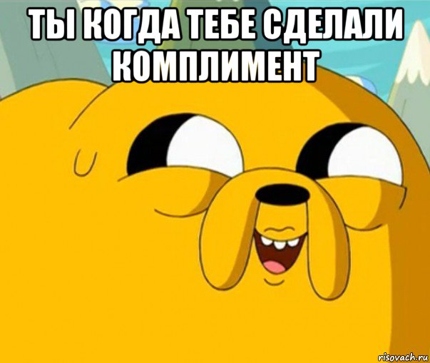 ты когда тебе сделали комплимент , Мем  Adventure time