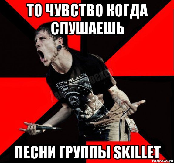 то чувство когда слушаешь песни группы skillet, Мем Агрессивный рокер