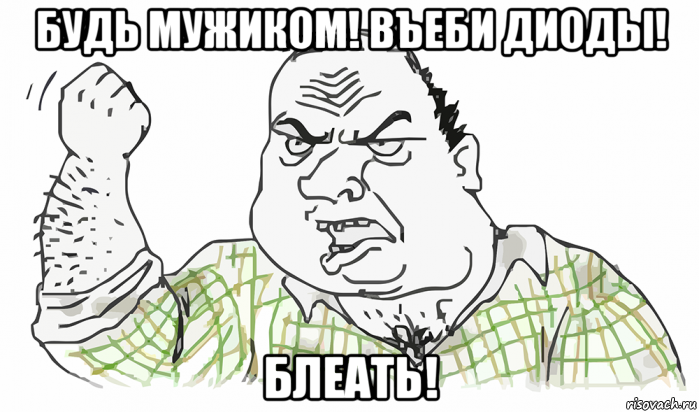 будь мужиком! въеби диоды! блеать!, Мем Будь мужиком