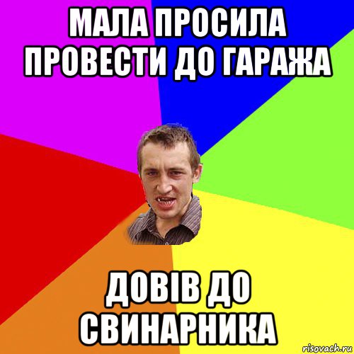 мала просила провести до гаража довів до свинарника, Мем Чоткий паца