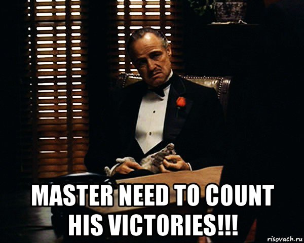  master need to count his victories!!!, Мем Дон Вито Корлеоне