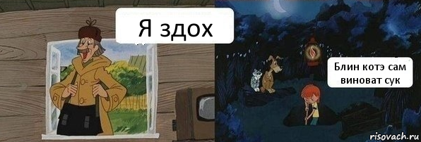 Я здох Блин котэ сам виноват сук