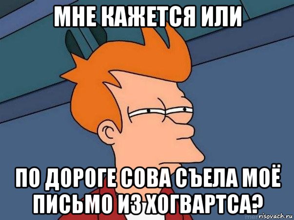 мне кажется или по дороге сова съела моё письмо из хогвартса?, Мем  Фрай (мне кажется или)