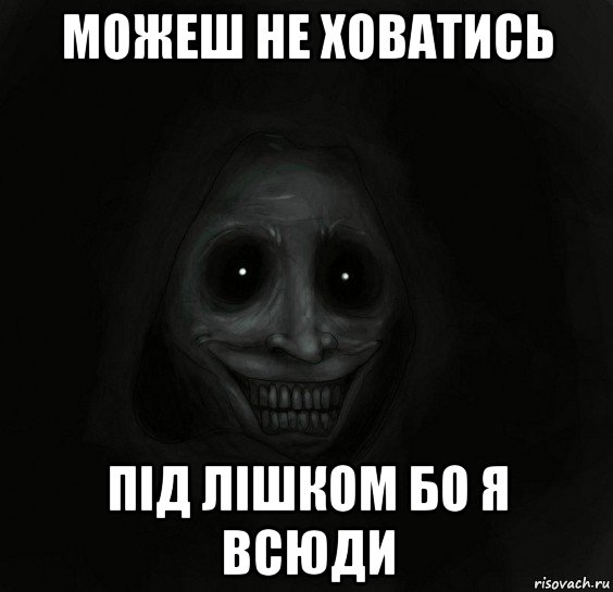 можеш не ховатись під лішком бо я всюди, Мем Ночной гость